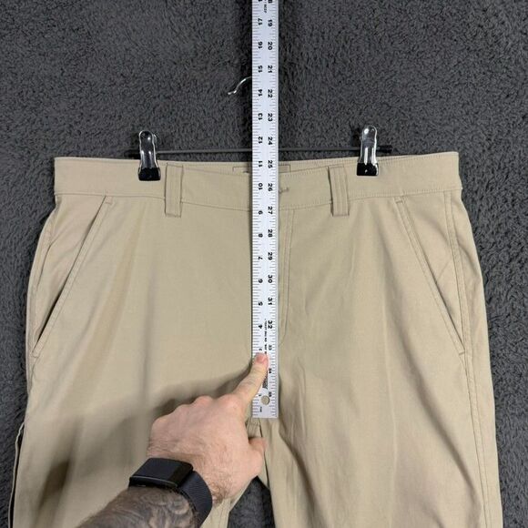 Eddie Bauer Pants Mens 33x34 Beige Travex Straight Fit Stretch Outdoor Hiking - Picture 14 of 16